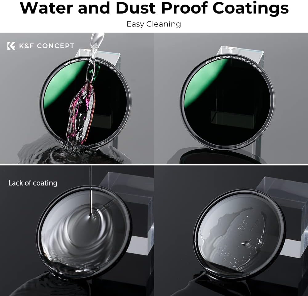 K&F Concept 67mm Magnetic ND64 Lens Filter (6-Stop Fixed Neutral Density Filter) Magnetic Basic Ring + Filter Cap with 28 Multi-Layer Coatings for Camera Lens (Nano-X Series)