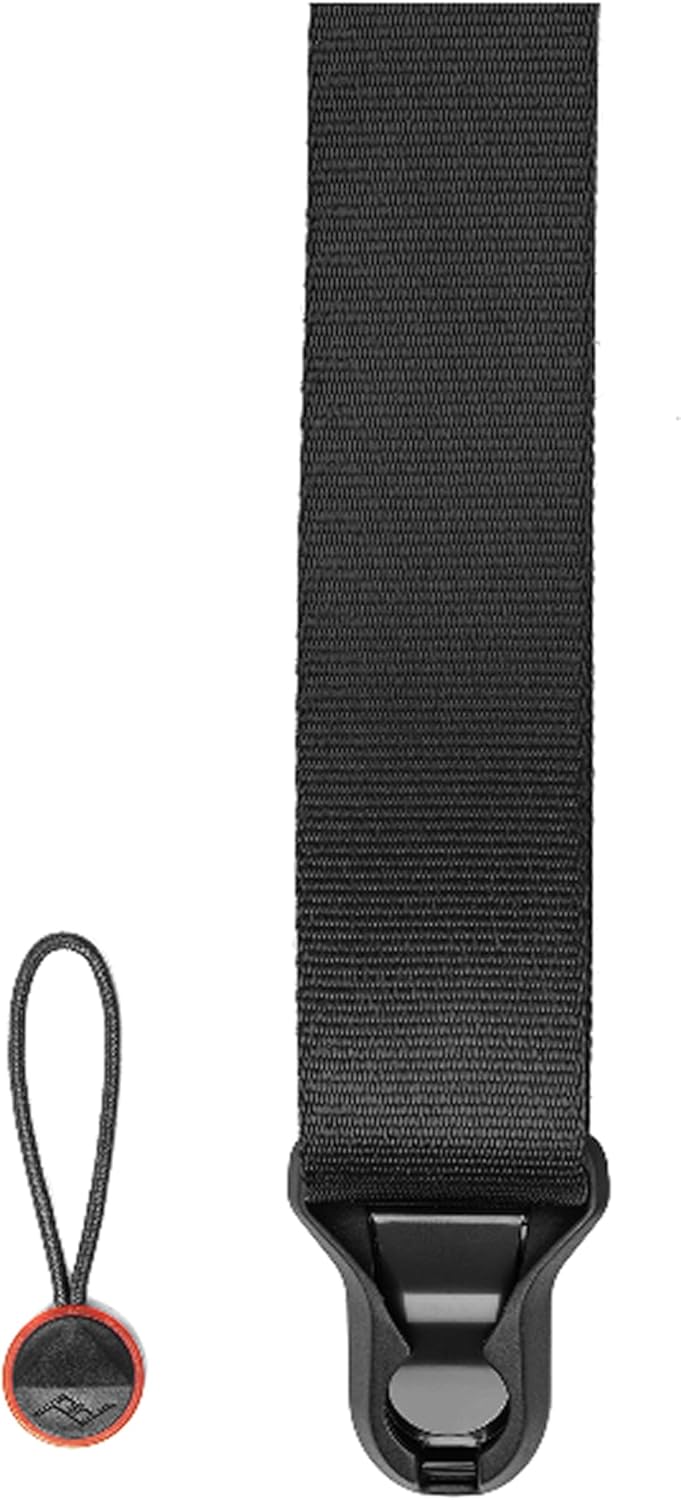 Peak Design Slide Lite Camera Strap, Black, Configurable as a Sling, Neck or Shoulder Strap, Quick Release and Connection, Smooth and Grippy Side, Camera Straps for Photographers, 200 lb Capacity