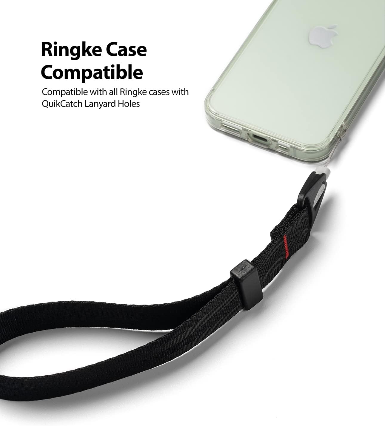 Ringke Hand Strap [Phone Wrist Strap] Designed for Camera Strap and Phone Strap, Adjustable Sturdy Universal Lanyard Compatible with Camera and Phone Case - Black