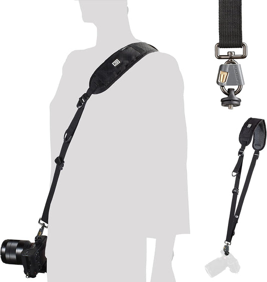 BLACKRAPID RS-4 Retro Classic, Original Camera Sling Design, Strap for DSLR, SLR and Mirrorless Cameras, for Right-Handed and Left-Handed Photographers, with On-The-Fly Sling Length Adjuster