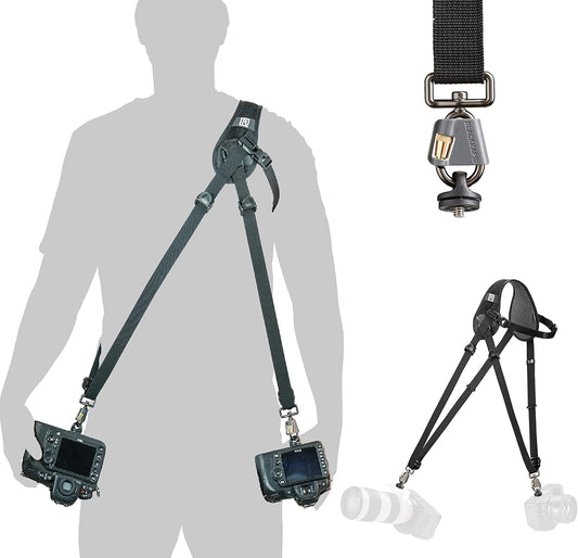 BLACKRAPID Hybrid Breathe Camera Sling, Original Camera Sling Design, Strap for 1 or 2 DSLR, SLR and Mirrorless Cameras